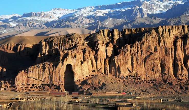 The Buddhas of Bamiyan are perhaps the latest example of erasing the past. The 53 m tall statue along with others was dynamited by the Taliban in 2001.